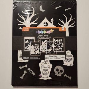 Creatology Halloween 12 Pack Velvet Posters NWT